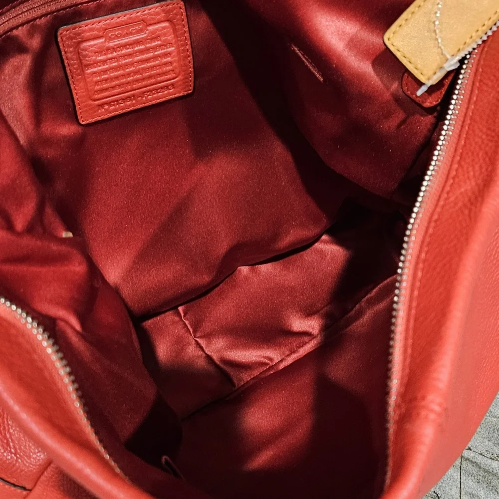 Coach Red Pebbled Leather Women's Bag NWOT